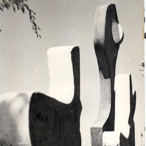 Otto Sculture giuoco, cemento, 1971, Imola.
